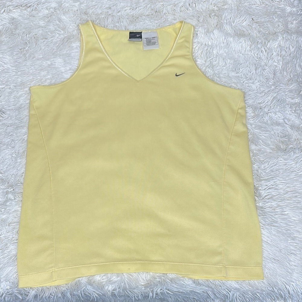 Nike Sphere  DryYellow Athletic Tank Top V-Neck - Picture 4 of 7